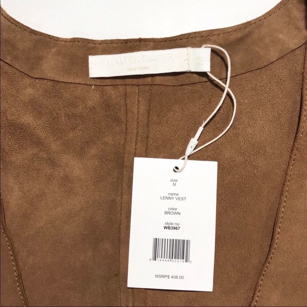 W118 by Walter Baker Lenny Fringe Leather Vest - Picture 6 of 8